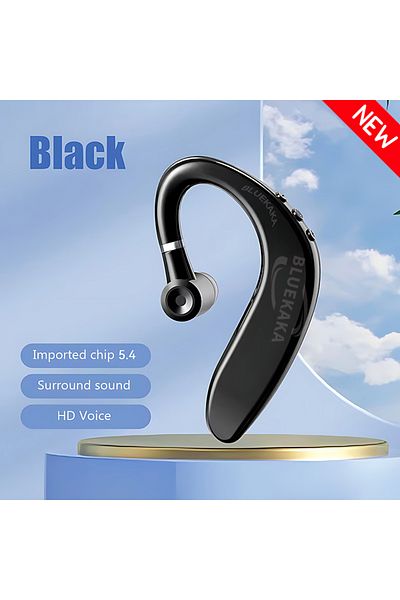 Choice Black S109 Wireless Bluetooth 5.4 Universal Hook Earphone Sports Business Single Ear Headset Handsfr