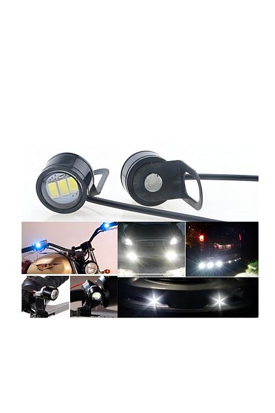 FELIWAY Set 2 LED-uri auto Felman's cu suport, 12V - 9W, 23mm, Rosu