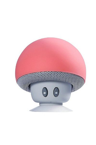 Choice Red Mini Mushroom Bluetooth Speaker Waterproof Suction Cup Portable Speaker with HD Bass Creative Ca