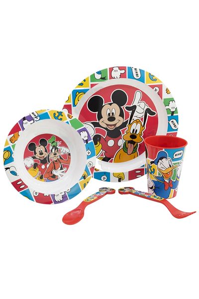 Mickey Mouse 5-piece dinnerware set, plastic, BPA-free, multicolor, Better Together, Mickey Mouse, Disney