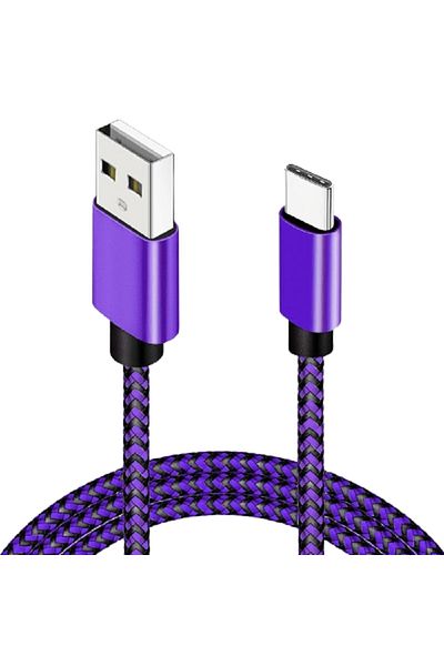 Choice كابل شاحن سريع من النايلون المضفر بطول 2 متر، قطعة واحدة، من USB A إلى Type C، مناسب لأجهزة Xiaomi وSamsung وHuawei