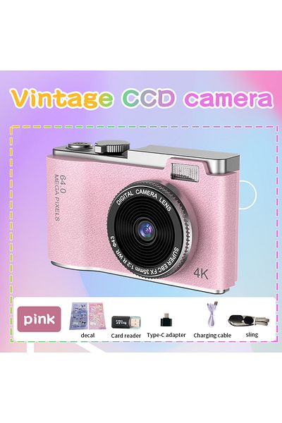 Choice Pink Kid Digital Camera for Children Camcorder Rechargeable Cameras Vlogging Camera 2.4" Rechargeabl