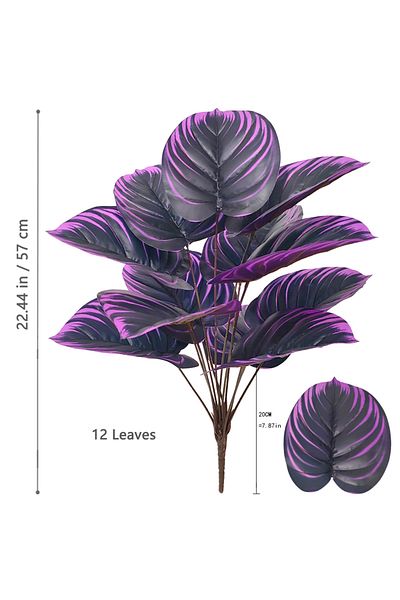 Choice ZXY-12Y-57-T7 57-105cm /41.3in Artificial Plant Purple Water Lily Apple Leaf Violin Leaf Potted Plan