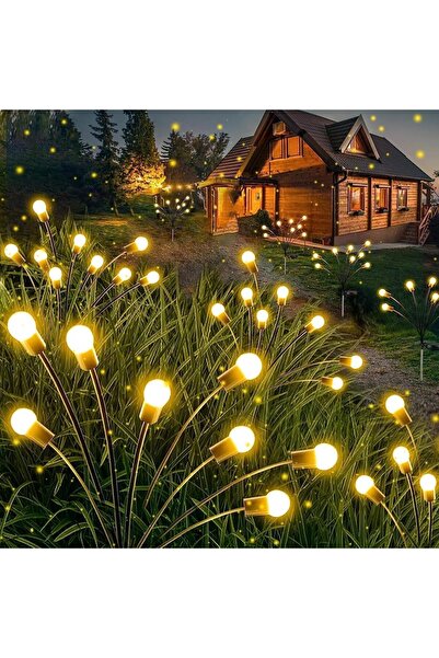 Choice 2 قطعة 10 مصابيح حديقة تعمل بالطاقة الشمسية WAM 10 مصابيح اليراع الشمسية LED تتأرجح مع الرياح في الهواء الطلق