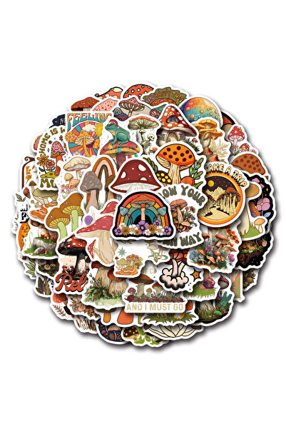 Choice ملصقات فطر متعددة الألوان، 55 قطعة، ملصقات DIY، ملصقات سكرابوكينغ، هوا...