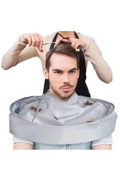 Choice Silver DIY Hairdressing Cloak Umbrella Cloak Hairdressing Cloak Shaving Cover Hairdressing Apron Hou
