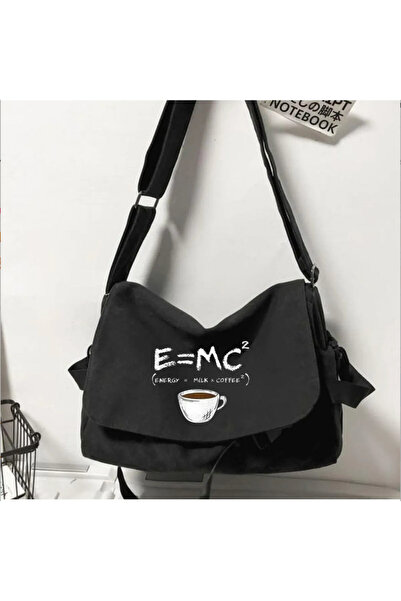 Minga London Geantă Messenger cu imprimeu Black Math Formula -Ghostella