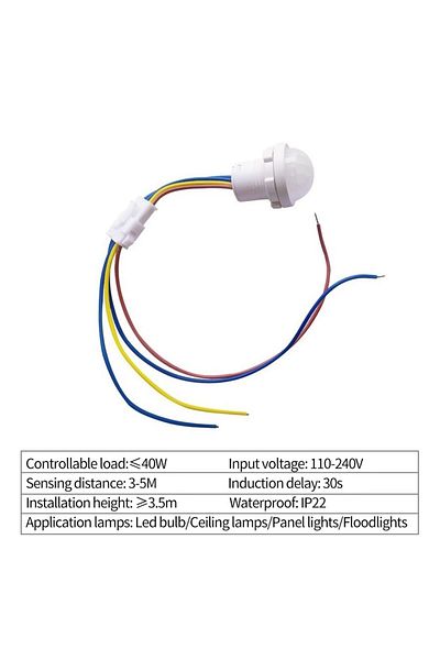 Choice Time Delay Motion Sensor Switch for Led Light Bulb Downlight Fan Lamp AC 85-265V PIR Infrared Mov...