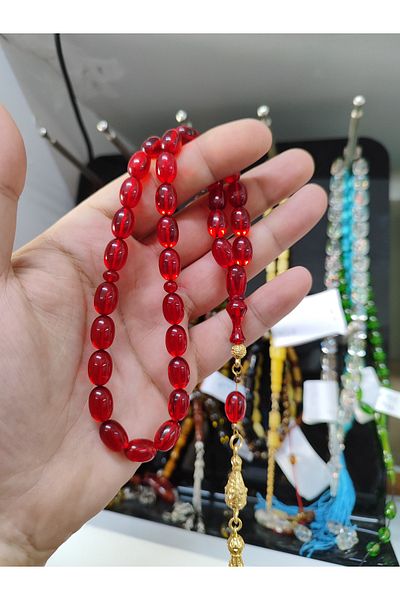akkuş Red Fire Amber Prayer Beads
