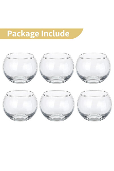 Choice 6 قطع من حاملات الشموع الزجاجية الشفافة من الزئبق، 6/12 قطعة، حاملات ا...