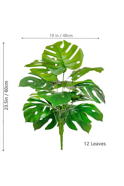 Choice GBY6-12Y-60-T13 40-103cm /40.5in Artificial Monstera Plants Fake Palm Tree Plastic Turtle Leaves Gre