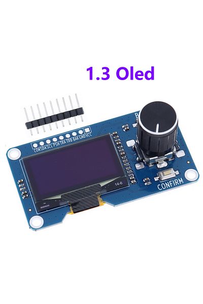 Choice 1.3 inch white SAMIROB 0.96/1.3 inch white oled display screen combined with EC11 rotary encoder mod