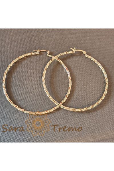 saratremo Large Braided Earrings 6 cm – Spectacular Elegance and Superior Quality