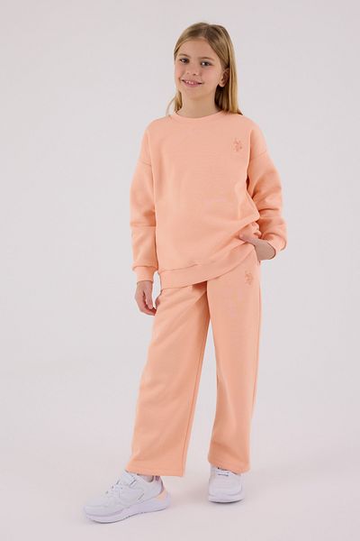 U.S. Polo Assn. Licensed Girls' Top and Bottom 2 Piece Tracksuit Set