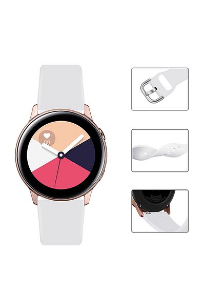 APGO Uniwersalny silikonowy pasek do smartwatcha Silicone Strap TYS szer. 22mm czerwony