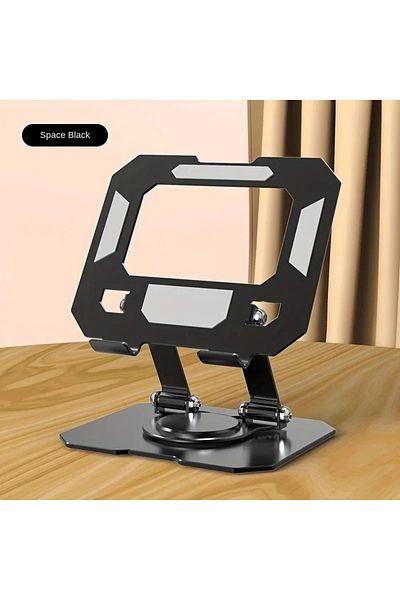 Choice Black 360° Rotatable Metal Tablet Stand Adjustable Foldable Desktop Stand Holder Heat Dissipation Co