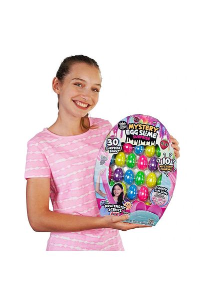 Sunman Compound Kings Mystery Egg Compound Surprise Egg - 20 Fruit Scented Slimes, 10 Charms