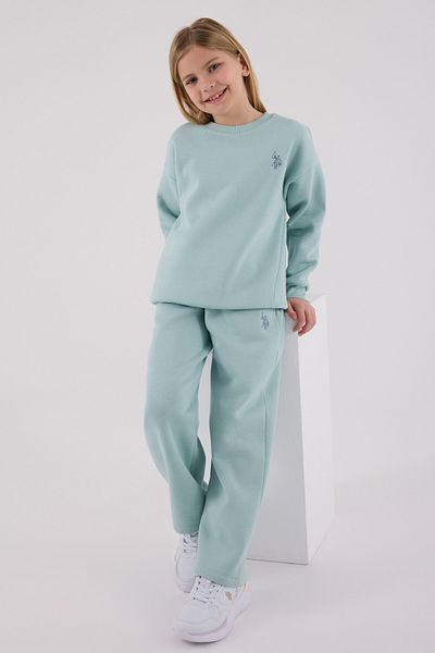 U.S. Polo Assn. Licensed Girls' Top and Bottom 2 Piece Tracksuit Set