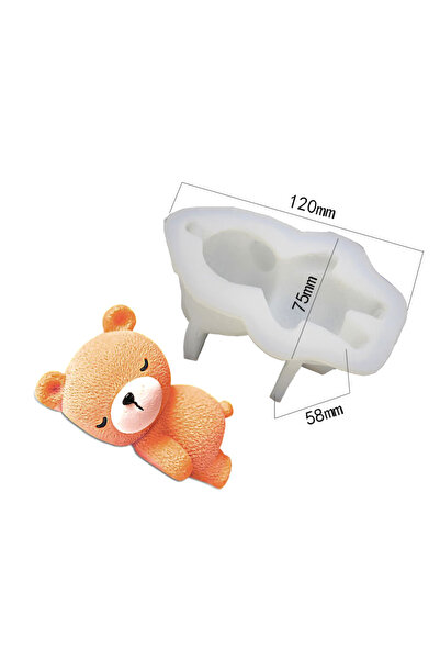 Choice قطعة واحدة من قوالب موس الكيك على شكل دب نائم ثلاثي الأبعاد لطيف، قالب...