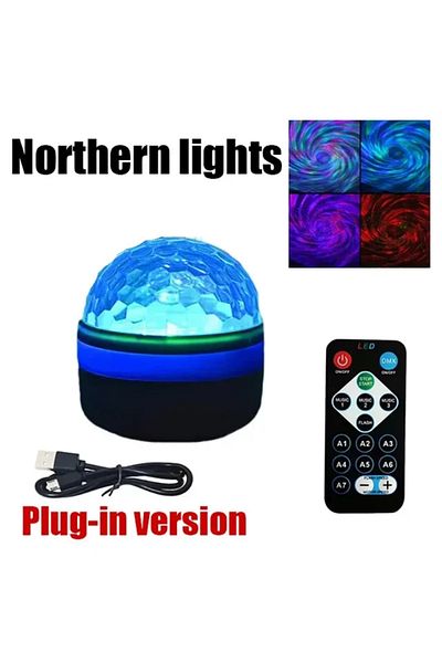 Choice black Aurora Northern Aurora/Water Ripple Projector Lamp LED Night Light with Remote Control Party D