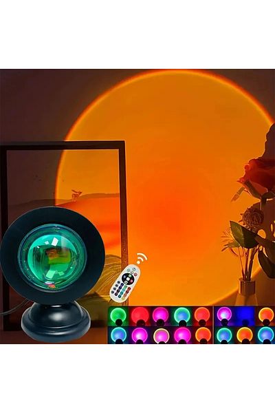 Choice 16 color Vibrant Sunset Projection Light - 16-Color Spectrum, USB Remote Control, Dynamic Color Chan