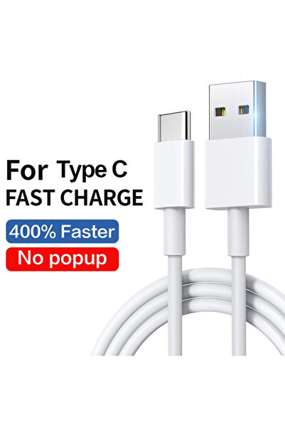 Choice كابل NNBILI TYPE C أبيض بطول 1.2 متر، كابل بيانات سريع الشحن بطول 1.2 متر و2 متر لهاتف Samsung Galaxy S8 S9 S10 S21 Ultra