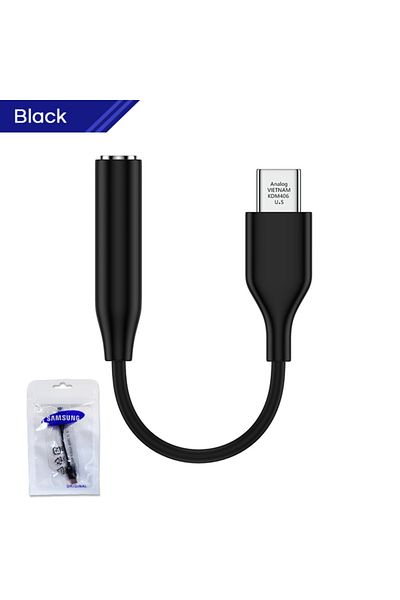 Samsung Black 1pcs Original Usb Type C To 3.5mm Audio Adapter 3 5 Jack Aux Cable Headphone For Galax
