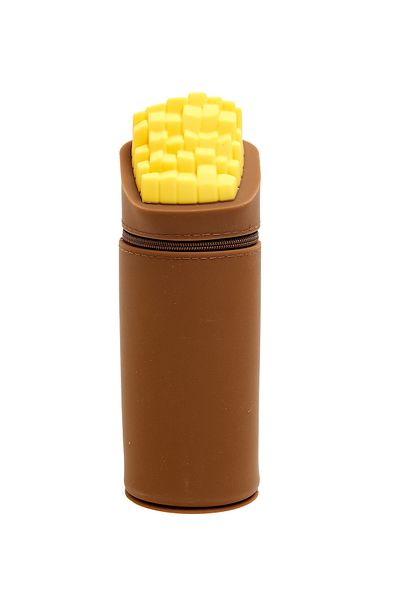R&B Brown Silicone Pencil Case