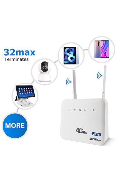 Choice 4G LTE WiFi Router 300Mbps Modem With SMA Extend Antenna Interface and Fixed Telephone VOLET Func...