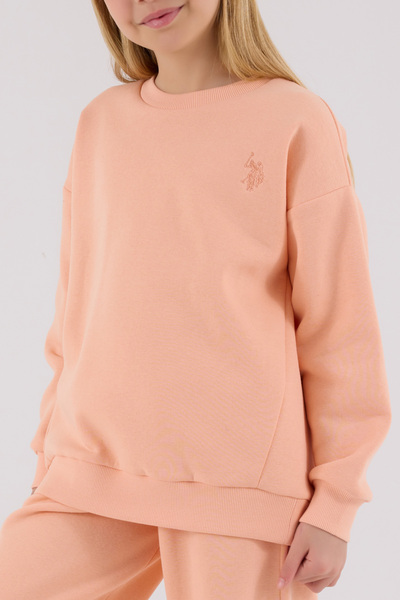 U.S. Polo Assn. Lisanslı Kız Çocuk Alt Üst 2 Parça Eşofman Takımı