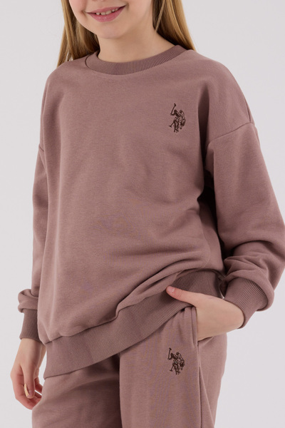 U.S. Polo Assn. Lisanslı Kız Çocuk Alt Üst 2 Parça Eşofman Takımı