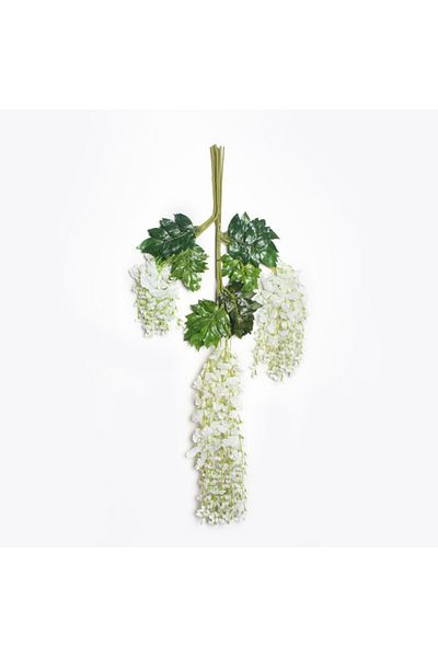 Choice 12pcs WHITE 12pcs Artificial Wisteria Flowers String Hanging Garland Outdoor Wedding Garden Arch Dec