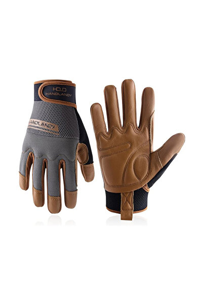 Choice قفازات من جلد البقر الناعم قابلة للتنفس من S HANDLANDY مع شاشة تعمل با...