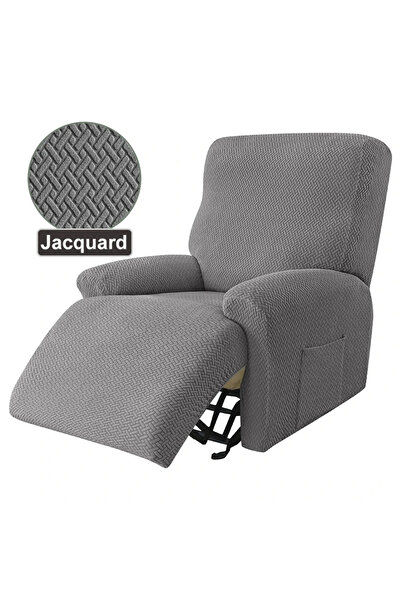 Choice غطاء أريكة استرخاء رمادي من سباندكس بمقعد واحد، غطاء راليكس، أغطية كرا...