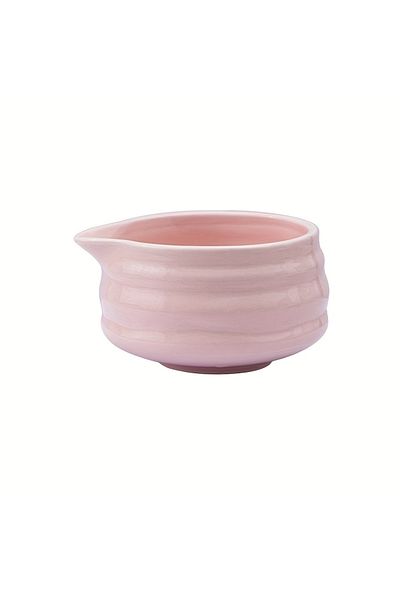 Choice pink 1pc 460ml/16oz Japanese Traditional Ceramic Matcha Bowl with Pour Spout, Handmade Japanese Styl