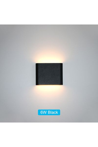 Choice Warm White (2700-3500K) 6W Black LED Outdoor Waterproof IP65 Wall Light Porch Garden Wall Lamp & Ind