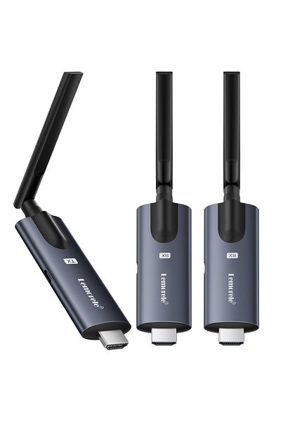 Choice TX and 2 RX Lemorele 5G 200M Wireless HDMI Transmitter and Receiver Meeting Bluetooth Transmitter Au