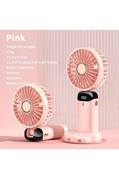 Choice Pink Electric Fan Portable Air Conditioner Mini Cooler Rechargeable Neck Fans for Home Free Shipping