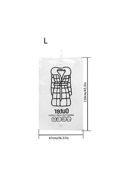 Choice 1Pack L Hanging Vacuum Storage Bags for Coats Closet Organizer Vacuum Sealer Bags,for Garment, Cloth