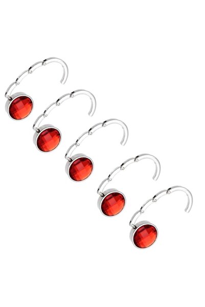 dalimag Set 5 bucati carlig geanta de mana, masa, metal, rosu