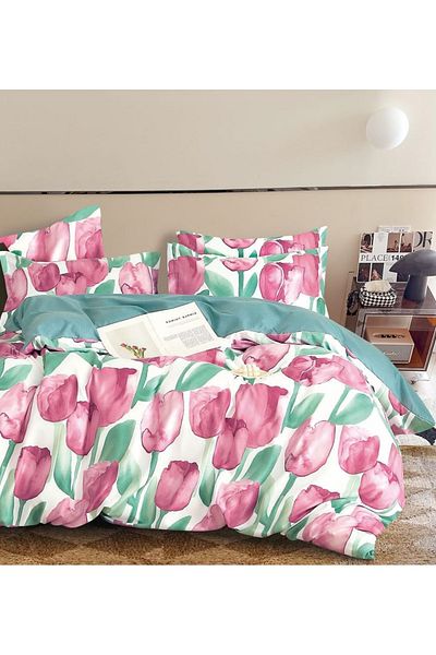 CHIRASO FINET Cotton Bed Linen, Classic Sheet 240x250cm, Duvet Cover 200x230cm, 4 Pillowcases