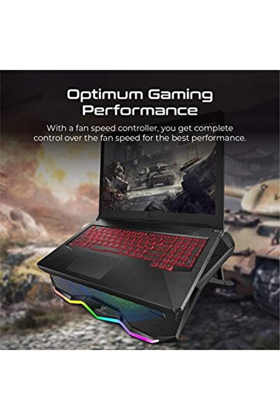 VERTUX حامل تبريد للكمبيوتر المحمول، قابل للطي، مقاس 17 بوصة، مزود بمروحة USB لتبريد الكمبيوتر المحمول مع خاصية تبديد الحرارة