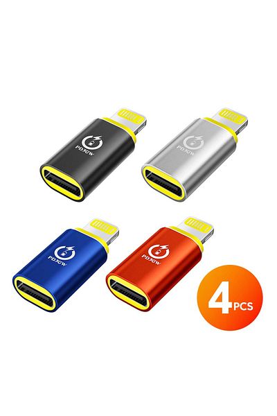 Choice Mixed 4 pcs 30W Type C To Lightning Adapter Fast Charging Data Transfer for iPhone 14 13 12 iPad Mac