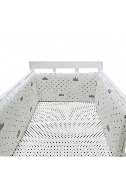 AIBOYING White Crown Baby Bumper Chichonera Crib Cot Protector Infant Cotton ...