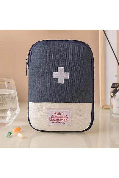 Choice Small Blue First Aid Kit Pouch Home Medicine Storage Bag Suitable For Outdoor Travel Medical Bag Hom