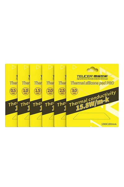 Choice 2.0mm 100X100 15.8w TUECER GPU CPU Thermal Pad Heatsink Cooling Conductive Silicone Pad 80x40/100x10