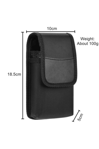 Choice حقيبة خصر متينة متعددة الوظائف باللون الأسود من قماش أكسفورد، حافظة وا...