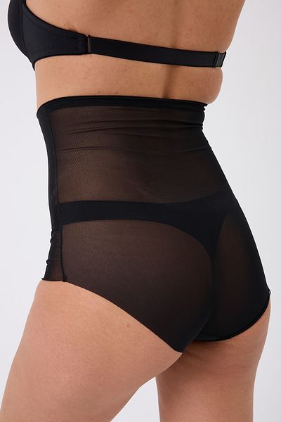 MİSTİRİK Formia Model High Waist Transpran Model Firming and Lifting Effective Slip Corset Black Color