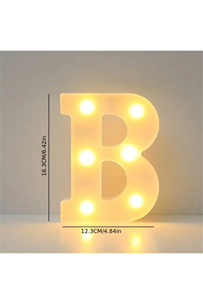 Choice B White 1 16cm LED letter light, luminous letter and number night ligh...