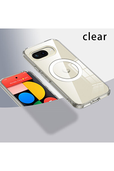 Choice جوجل بيكسل 9a كمبيوتر + تي بي يو مع غطاء مغناطيسي شفاف غير لامع ودرع ش...